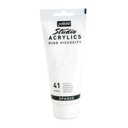Pebeo 831-041 100 ml Studio Acrylic Paint, Vivid White