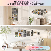 Eclectic Wall Art Prints Unframed, Mid Century Retro Decor for Home Bedroom | 12 Pcs gallery wall decor, funky abstract art, dorm and living room, 8x10, 5x7 and 4x6 sizes