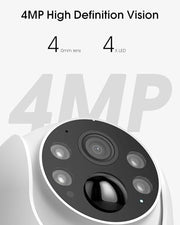 ARCCTV Solar Security Cameras Wireless Outdoor, 2 Pack | 4MP 2.5K HD, 360° View, 2.4G/5G Dual Band WiFi, Battery Powered, Night Vision with Spotlight, 2-Way Audio, PIR Motion Sensor