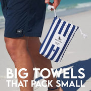 Dock & Bay Beach Towel - Quick Dry, Sand Free - Compact, Lightweight - 100% Recycled - Includes Bag - Cabana - Cayman Khaki - Extra Large (200x90cm, 78x35")