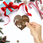3rd Wedding Anniversary Wooden Heart Plaque, Dark Wood Sign Keepsake | Celebrate Leather Anniversary Wife or Husband Boyfriend Girlfriend, Plaque with Quotes Gifts from the Kids