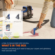 Vax SpotWash Mini Duo Compact Handheld Spot Cleaner CDSW-MCXT | Portable upholstery & carpet cleaner, multi-surface deep cleaning for pet messes, included tools & solutions, 2.9kg, 0.7L