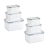 Food Storage Containers for Fridge with Removable Colander
