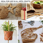 ANSIO Natural Jute Twine, 101 m / 333 ft – 2 mm 3-ply - Pack of 1 | Rustic Brown Garden Twine String for Crafts, Floristry, Gift Wrapping & Plant Tying