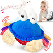 Interactive Crawling Crab Baby Toy, Musical Toy with 40 Songs & Recording | Soft Plush Toy for Tummy Time, Sensory Play, Moving Toy for Baby, Parent-Child Interaction, Gifts for Infants