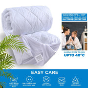Caroline Shatuik King Size Mattress Protector fitted Quilted Extra Deep 40cm Stretch Skirt Anti Allergy,Mattress Cover (152 x 200) Not-Waterproof