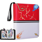 Fweel 4-Pocket Trading Card Binder with Zipper, 400 Card Holder Album, PU Leather Card Collection Book, Fits Standard Size Trading Cards, Sports Cards & Game Cards