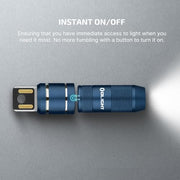 OLIGHT IMINI 2 Rechargeable EDC Keychain Mini Flashlight Midnight Blue | 50LM and 21M Throw, Compact and Portable, Mini LED Keyring Lights, Built-in Battery, Ideal for Everyday Carry and Emergencies