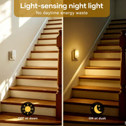 2 Pack Night Light Plug in Wall, Dimmable LED Night Light with Dusk to | Dawn Sensor, 3000K Warm White, 5 Brightness Levels, Energy Saving Plug in Nightlight for Hallway Bedroom Kids Nursery