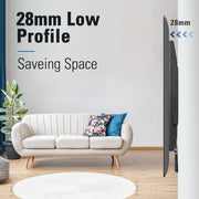 Mounting Dream Fixed TV Wall Bracket for 26-60" TV Max VESA 400x400mm 45kg | Ultra Slim TV Bracket, 28mm Low Profile TV Wall Mount, Fischer Wall Plugs Included