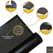 Homatz Door Mats Indoor & Outdoor Heavy Duty Floor Mat - Non Slip Rubber Back - Dirt Trapper Door Mat - Super Absorbent Front Door Mat, Washable Doormats Rug, Barrier Mat (Grey,40x60cm)