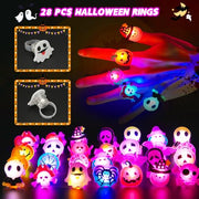 Halloween Party Favors 65PCS Non Candy Trick or Treats Halloween Toys | Halloween Rings for Kids & Adults, Bulk Halloween Party Favors & party supplies, Goodie Bag Stuffers, Trick or Treat Toys