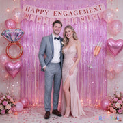 Pink Tinsel Curtain Party Backdrop Glitter - GREATRIL Foil Fringe Curtain Lilac Pink Streamers Decor for Birthday Girl Princess Unicorn Christmas Bachelorette Euphoria Party Decorations - 2 PCS