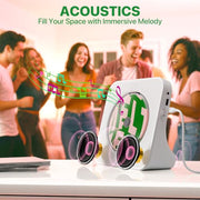 ROADOM Portable CD Player with Bluetooth, Hi-Fi Speakers & FM Radio | Bluetooth transmitter & receiver, Hi-Fi stereo sound, FM radio, USB & AUX, 5 CD formats, compact CD player for kids & seniors