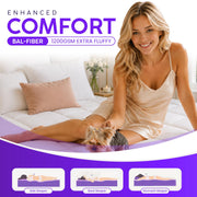 Linens World Mattress Topper 4FT Small Double Bed 10cm Thick (122x190cm) | Quilted Super Soft Microfiber Topper 1200GSM Hollow Fibre Fill, Washable with Strong Elastic Corner Straps for Extra Comfort