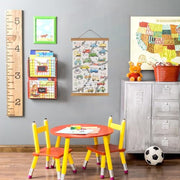 KAIRNE Transport ABC Alphabet Kids Learning Canvas Hanging Scroll Wall Art