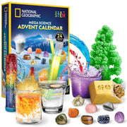 National Geographic 2026 Science Advent Calendar for Kids Ages 8-12 | 24 Days of Experiments and Gemstones, Holiday Countdown, Rock Collection, Hands-On STEM Projects, Christmas Gift