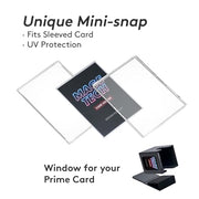 Mage Tech Commander Deck Box Lite - Card Display with Mini Snap Card Holder & Removable Cover, Fits 100+ Single-Sleeved Cards, Ideal for MTG, PTCG, OPCG, SWU & More (Black)