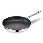 Tefal Jamie Oliver Cook's Direct On Bratpfanne 28 cm, Thermo-Signal | Stainless steel pan induction, titanium non-stick coating, oven-safe, stainless steel, riveted handle, E3040644