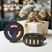 EBODA Bluetooth Shower Waterproof Speaker Portable Gifts for Kayak Teens | IP67 Small Mini Speakers with LED Light, Floating, 2000mAh, True Wireless Stereo for Hiking, Beach, Stuff for Boys Men-Black
