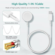 Upgraded Apple Watch Charger, Magnetic Fast Charger, USB C Charger Block Plug Adapter with 6.6FT iWatch Portable Wireless Fast Charging Cable Cord for iWatch Series Ultra/9/8/7/6/SE/SE2/5/4/3