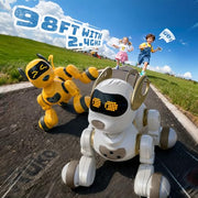 Ruko 18011 Smart Robot Dog, Interactive Puppy Pet with 30 LED Expressions | Programmable Robot Toy, 2.4GHz Remote & Gesture Control, Touch Sensor, with Realistic Barks, Birthday Gift for Kids Age 3+
