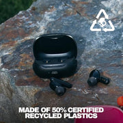 Skullcandy Smokin’ Buds Wireless Noise Isolating Earbuds - True Black | In-Ear Fit, Bluetooth, 20 Hours Battery, IPX4 Sweat and Water Resistant, Microphone for iPhone Android, Commuting, Studying