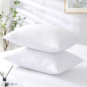 Tifschlaf Pillow Cases 2 Pack - White Pillowcases Plain Pack of 2, Super Soft Brushed Microfiber Standard Queen Pillow Covers With Envelope Closure, 50x75 cm