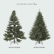 Balsam Hill 7.5ft Pre-Lit Classic Blue Spruce - Artificial Christmas Tree with 1000 Clear Incandescent Lights, Easy Plug Technology, Premium Stand for Indoor Holiday Decorating