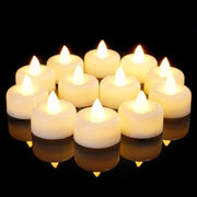 AMAGIC 12 Pack Battery Operated Flameless LED Tea Lights Candles Electric | Fake Tealigh Bright Long Last 100+Hours for Votive, Christmas, Home Decor, Wedding, Halloween, Valentine's Day