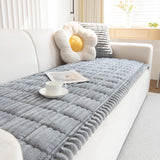 GKXLH New Thick Non-slip Sofa Cover 2 3 4 Seater (Light Grey,70x180cm/1 PC) | Soft Corduroy Sofa Covers Washable, Universal Sofa Slipcovers, Dog Pet Couch Covers, Leather Sofa Protector for Living Room