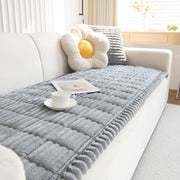 GKXLH New Thick Non-slip Sofa Cover 2 3 4 Seater (Light Grey,70x180cm/1 PC) | Soft Corduroy Sofa Covers Washable, Universal Sofa Slipcovers, Dog Pet Couch Covers, Leather Sofa Protector for Living Room