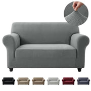 Hafaa High Stretch Sofa Cover 2 Seater Spandex Elastic Fit Loveseat Grey Sofa Slipcovers T Shape - Super Soft Non Slip Couch Covers Washable Furniture Protector for Pets/Kids/Dogs