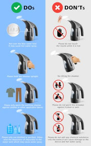 HiLIFE Steamer for Clothes, Portable Handheld Design, 240ml Big Capacity, 700W, Strong Penetrating Steam, Removes Wrinkle, for Home, Office(ONLY FOR 120V)-Black