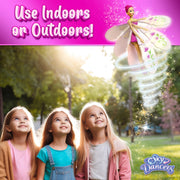 Sky Dancers Flying Doll, Pull-String Toy, No Batteries, Fuchsia Fantasy | Really flies; Pull-string powered; No batteries; Indoor/outdoor play; Screen-free fun; Ages 6+