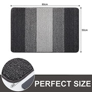 Homaxy Dirt Trapper Door Mats Indoor, 50x80cm, Grey | Machine Washable, Soft Super Absorbent Entrance Rug, Non-slip Floor Mats For Inside, Front Back Door, Pets and Dogs