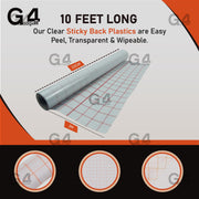 G4GADGET Transparent Self-Adhesive Book Cover Film, Clear Sticky Back Plastic, 33cm x 3m, Waterproof, Ideal for Books, School Textbooks, Drawings, Car Manuals, Documents, Exercise Books