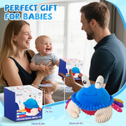Interactive Crawling Crab Baby Toy, Musical Toy with 40 Songs & Recording | Soft Plush Toy for Tummy Time, Sensory Play, Moving Toy for Baby, Parent-Child Interaction, Gifts for Infants
