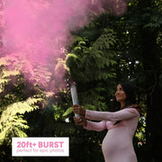 PrimePure Gender Reveal Confetti Cannon, Biodegradable Pink Powder, 2 Pack | Biodegradable Powder Cannon Smoke Bombs, Ideal for Outdoor or Indoor Baby Girl Gender Reveal Party & It's a Girl Baby Shower