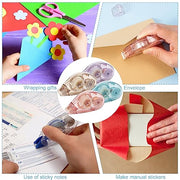 Glue Tape Roller, 4 Pack Double Sided Tape Dispenser (0.31in X 26.25ft) | Glue Tape for School Home Office Crafting, Cards, Journal and Scrapbook Accessories