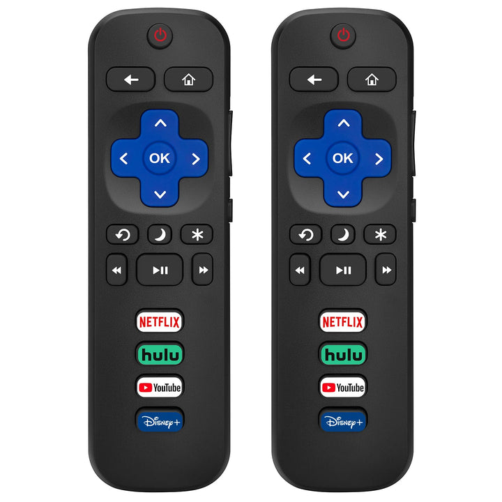 (2 Pack) Replacement Remote Control for Roku TV, for TCL Roku/Onn Roku TVs | for Hisense Roku/Sharp Roku/Element Roku/Westinghouse Roku/Philips Roku Smart TV (Not for Stick & Box) Ready Out of the Box