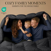 Utopia Bedding Coverless Double Duvet, 10.5 Tog Box Stitched Design, Grey | Soft & Cozy Comforter with Ultra-Soft Touch Microfiber filling, Box Stitch Construction with Corner Tabs, Machine Washable