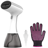 GS01 Handheld Clothes Steamer, 400ml Large Water Tank 1500W Fast Heat Up Portable Travel Wrinkle Remover (White-Grey)