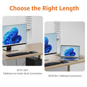 Amazon Basics Uni-Directional USB-C (Source) to HDMI (Display) Cable Adapter (Thunderbolt 3 Compatible) 4K@30Hz, 3 feet, Black