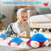 Interactive Crawling Crab Baby Toy, Musical Toy with 40 Songs & Recording | Soft Plush Toy for Tummy Time, Sensory Play, Moving Toy for Baby, Parent-Child Interaction, Gifts for Infants