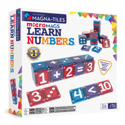 MAGNA-TILES microMAGS Learn Numbers 56-Piece Magnetic Construction Set, The Original Magnetic Building Brand