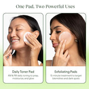 JIYU Toner Pads - Korean Skincare for Dark Spots, Wrinkles & Dull Skin - Hydrating Facial Treatment with Snail Mucin, Niacinamide, Peptides & Centella - 100 Count