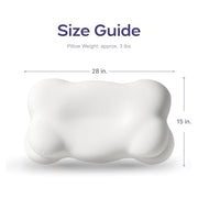 Mellow CloudAlign Memory Foam Pillow for Neck & Shoulder Support, Standard | Dual Height Ergonomic Cervical Pillow for Side Back & Stomach Sleepers, Contoured Orthopedic Bed Pillow with Washable Cover