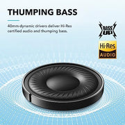 Soundcore by Anker Q20i Hybrid Active Noise Cancelling Headphones, Black | Over-Ear, Bluetooth, 40H ANC Playtime, Hi-Res Audio, Big Bass, Transparency Mode, Customize via App, Travel, Home, Office