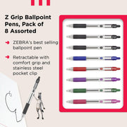 Zebra Pen Z-Grip 8pk Assorted
